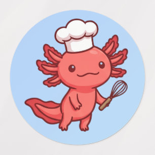 Süße Axolotl-Charaktere-Aufkleber Etiketten
