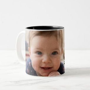 Süße Baby-Bild-Typografie Zweifarbige Tasse