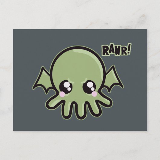 Süsse Baby Cthulhu Postkarte (Vorderseite)