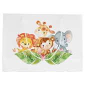 Süße Baby-Dschungel-Tiere Große Geschenktüte (Rückseite)