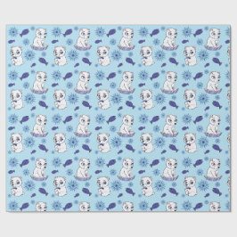 Süße Baby-Eisbären-Muster-Wrap-Papier Geschenkpapier