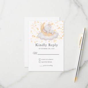 Süße Baby-Elefanten-Baby-Shower-Party  RSVP Karte