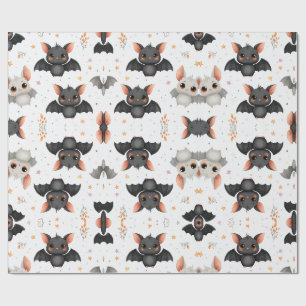 Süße Baby-Fledermäuse Halloween-Geschenkpapier Geschenkpapier