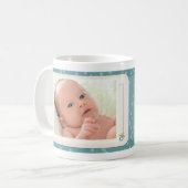 Süße Baby-Geburts-Mitteilungs-Tasse Kaffeetasse (Vorderseite Links)