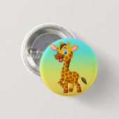 Süße Baby-Giraffe lächelt Cartoon-35280 Button (Vorne & Hinten)