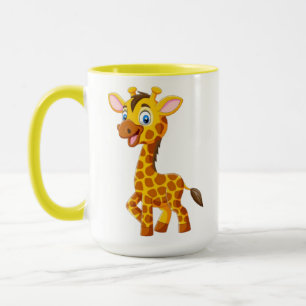 Süße Baby-Giraffe lächelt Cartoon-35280 Tasse