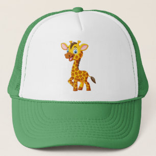 Süße Baby-Giraffe lächelt Cartoon-35280 Truckerkappe