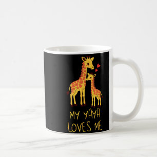Süße Baby-Giraffe und Oma, meine Yaya liebt mich Kaffeetasse