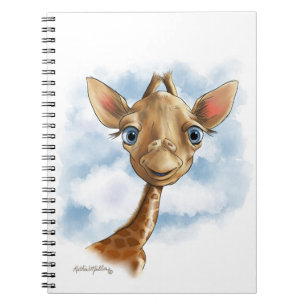 Süße Baby-Giraffen-Zeichentrick Notizblock
