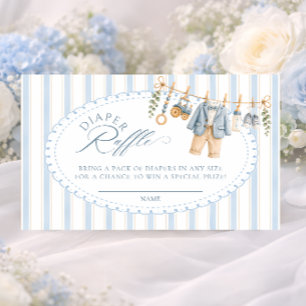 Süße Baby-Jungenkleidung Baby Shower Windel-Raffle Begleitkarte