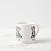 Süße Baby-Leoparden-Jungen-Kinder-Tasse Espressotasse (Vorderseite Rechts)