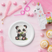 Süße Baby-Panda-Bambus-Papierteller Pappteller (Party)