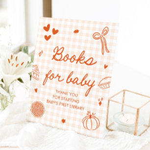 Süße Baby-Party-Bücher für das Baby-Spiel zum Herb Sockelschild