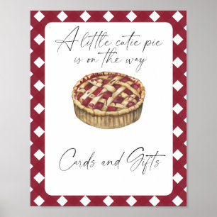 Süße Baby-Party Karten und Geschenke Poster