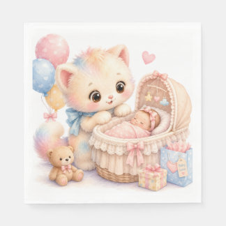 Süße Baby-Party-Servietten | Tumble Watercolor Serviette