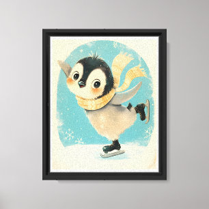 Süße Baby-Pinguin-Wandkunst für das Kinderzimmer a Leinwanddruck