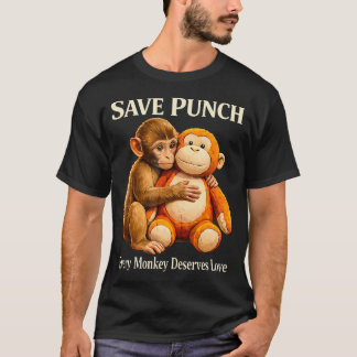 Süße Baby Punch Affe Rette Punch Jeder Affe T-Shirt