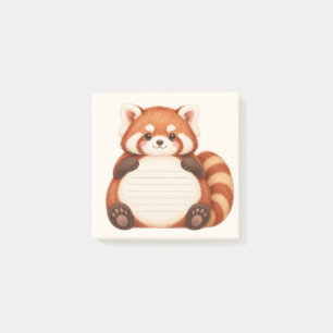 Süße Baby-Rotpanda-Wasserfarbe-Linien-Notizzettel Post-it Klebezettel