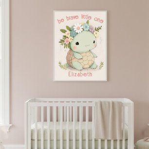 Süße Baby-Schildkröte Tier Poster
