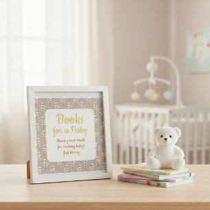 Süße Baby-Shower-Bücher für Baby  Poster
