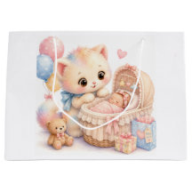 Süße Baby Shower Geschenktüte | Tumble Watercolor