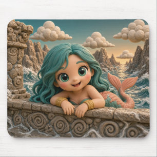 Süße Baby-Sirene, Mythisch Mousepad
