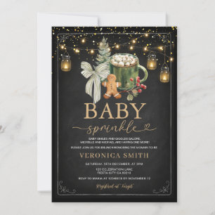 Süße Baby Sprinkle Winter-Kakao-Baby-Shower-Lichte Einladung