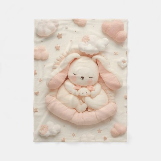 Süße Baby-Tier-Decke Fleecedecke (Vorderseite)