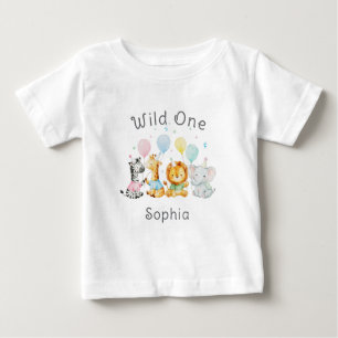 Süße Baby-Tiere Wild One 1. Geburtstag Baby T-shirt