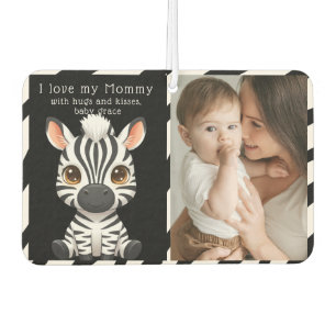 Süße Baby-Zebra-Kunst, Name des Kindes und Nachric Autolufterfrischer