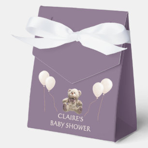 Süße Babybär mit Ballons Violette Favor Box Geschenkschachtel