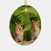Süße Babychipmunk-Geschwister Keramik Ornament (Rechts)