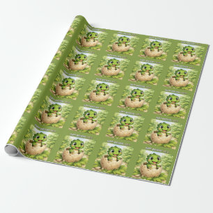 Süße Babydinosaurier Kinder Geburtstagsfeier Geschenkpapier