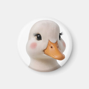 Süße Babyenten-Augen-Rundmagnet Magnet