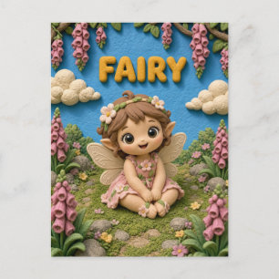Süße Babyfee, Mythisch Postkarte