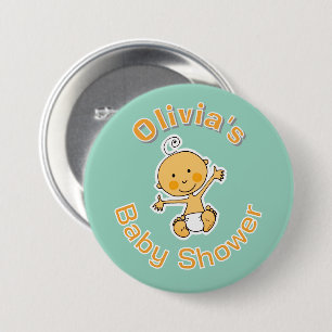 Süße Babygrafik Personalisierte Babyparty Button