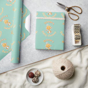 Süße Babygrafik Personalisierte Babyparty Geschenkpapier