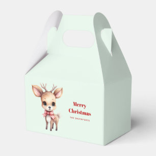 Süße Babyhirsch-Cartoon-Illustration Geschenkschachtel