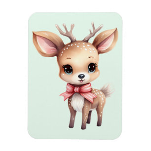Süße Babyhirsch-Cartoon-Illustration Magnet