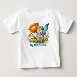 Süße Babymädchen Fee Erstes Ostern Baby T-shirt