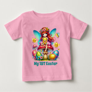 Süße Babymädchen Fee erstes Ostern Baby T-shirt