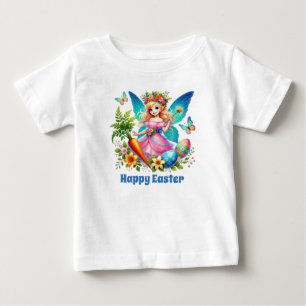 Süße Babymädchen Fee Frohe Ostern Baby T-shirt