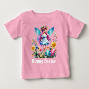 Süße Babymädchen Fee Frohe Ostern Baby T-shirt