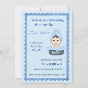 Süße Babyparty-Einladung zum Bad für einen kleinen Einladung
