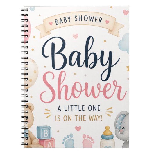 Süße Babyparty-Feier Notizblock (Vorderseite)