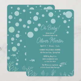Süße Babyparty für Jungen Aqua-Fischpark Bezaubern Einladung