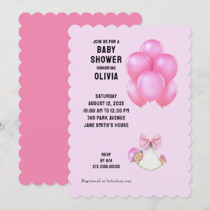 Süße Babyparty-Girl Einladung