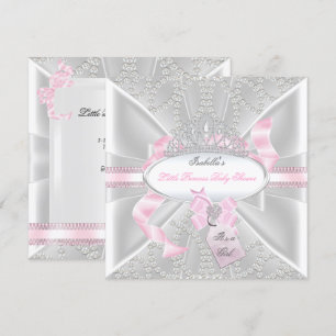 Süße Babyparty Mädchen Kleine Prinzessin Diamanten Einladung