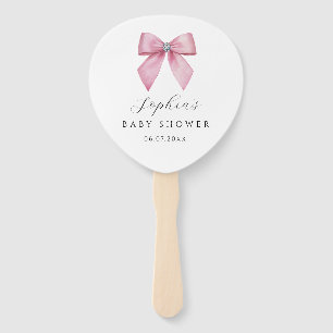 Süße Babyparty mit rosa Schleife Fächer