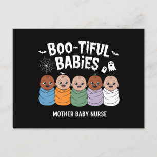 Süße Babys Mutter Baby Krankenschwester Halloween  Postkarte